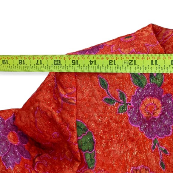 Vintage Rikki Freeman for Teri Jon Silk Metallic Floral Blazer - Picture 2 of 8